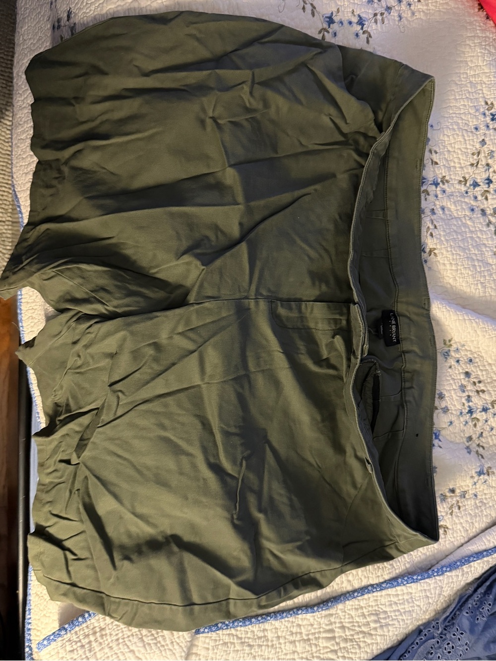 Lane Bryant Olive Green Athletic Shorts